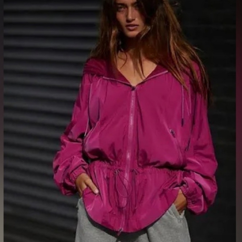 Free People Movement Morning To Midnight Jacket Magenta Size Small